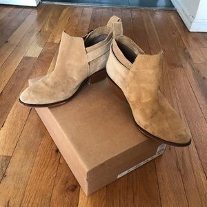 Light brown suede boots